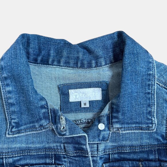 TRACTR GIRLS DENIM JEAN JACKET/VEST SLEEVELESS SIZE 10 - Picture 7 of 10